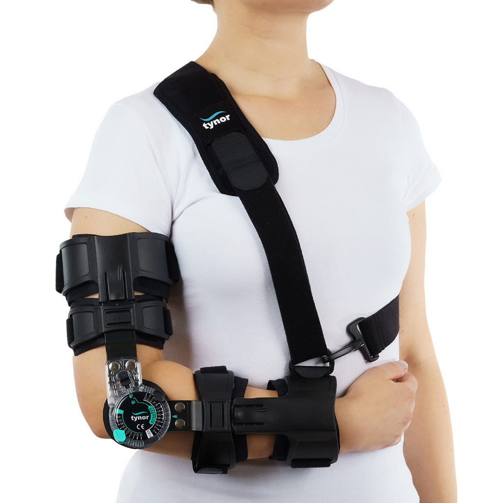 AHS Elbow ROM Brace- Hinged Elbow Brace for Post Op Elbow Fracture Rehabilitation, Right or Left-13