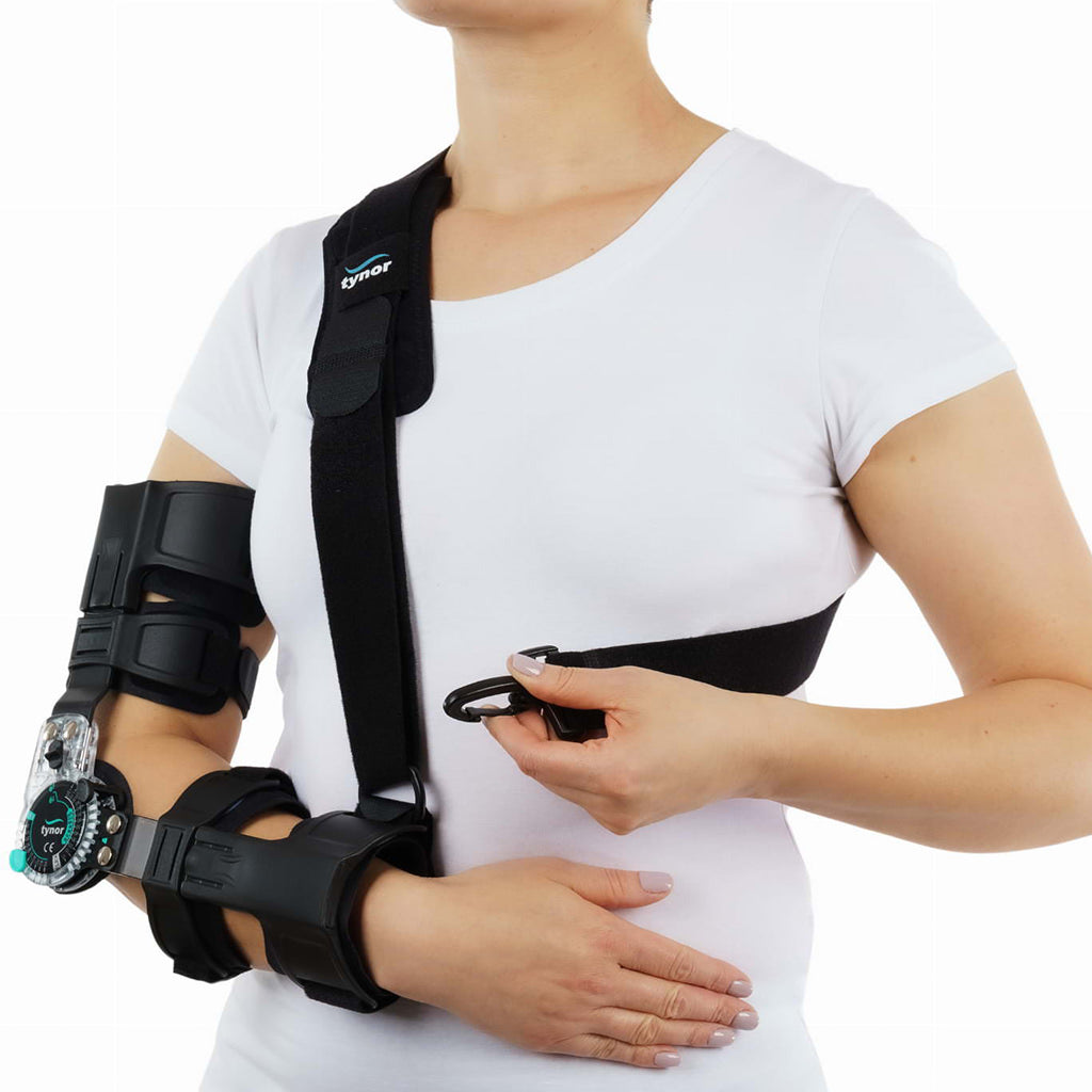 AHS Elbow ROM Brace- Hinged Elbow Brace for Post Op Elbow Fracture Rehabilitation, Right or Left-2