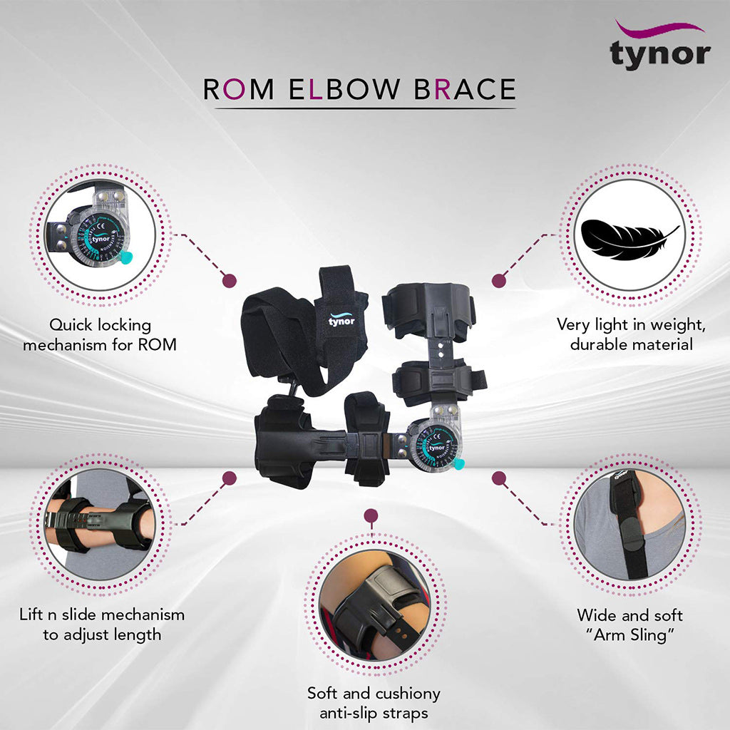 AHS Elbow ROM Brace- Hinged Elbow Brace for Post Op Elbow Fracture Rehabilitation, Right or Left-12