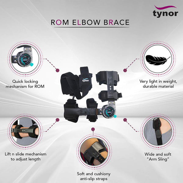 AHS Elbow ROM Brace- Hinged Elbow Brace for Post Op Elbow Fracture Rehabilitation, Right or Left-12