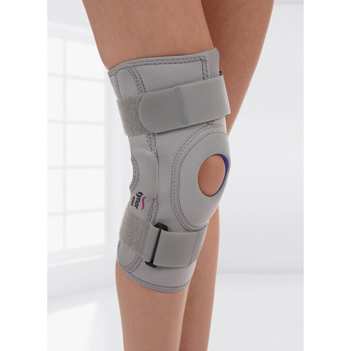 Neoprene Hinged knee support in grey color-6