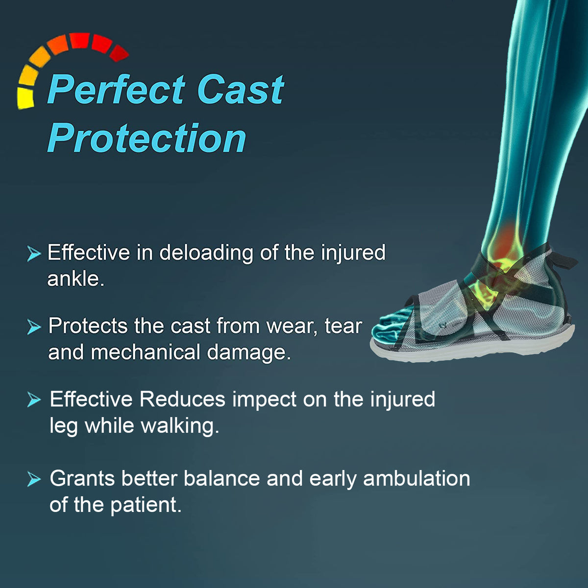 AHS Cast Shoes Foot Fracture Support Shoes-6