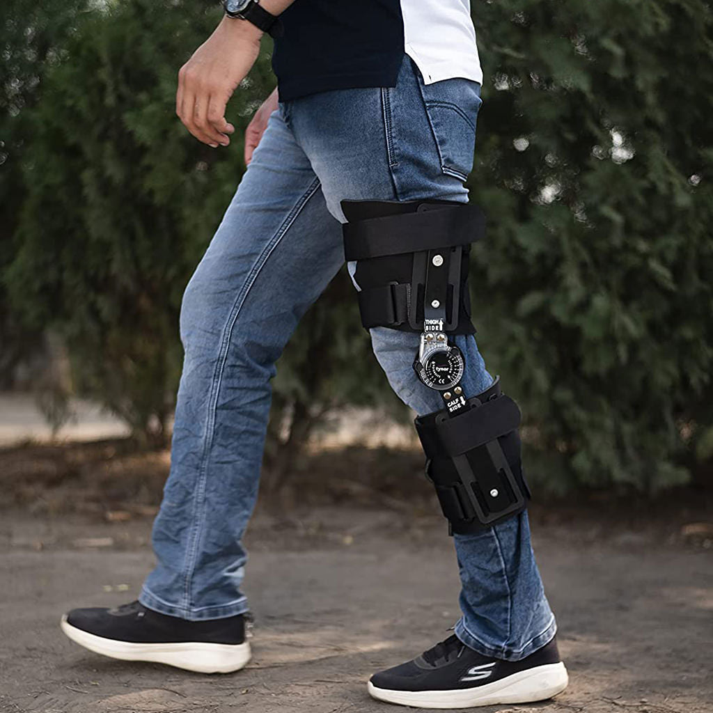 AHS Hinged ROM Knee Brace, Post Op Knee Brace for Recovery Stabilization-13