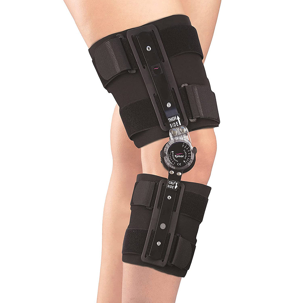 AHS Hinged ROM Knee Brace, Post Op Knee Brace for Recovery Stabilization-1