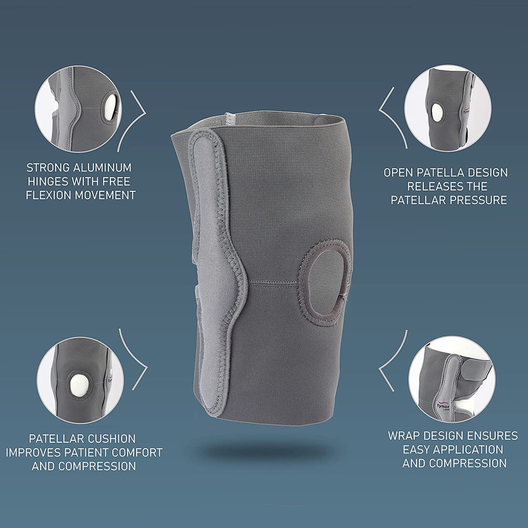 AHS Hinged Knee Brace for Men and Women, Knee Support for Swollen ACL, Tendon, Ligament, and Meniscus Injuries-3