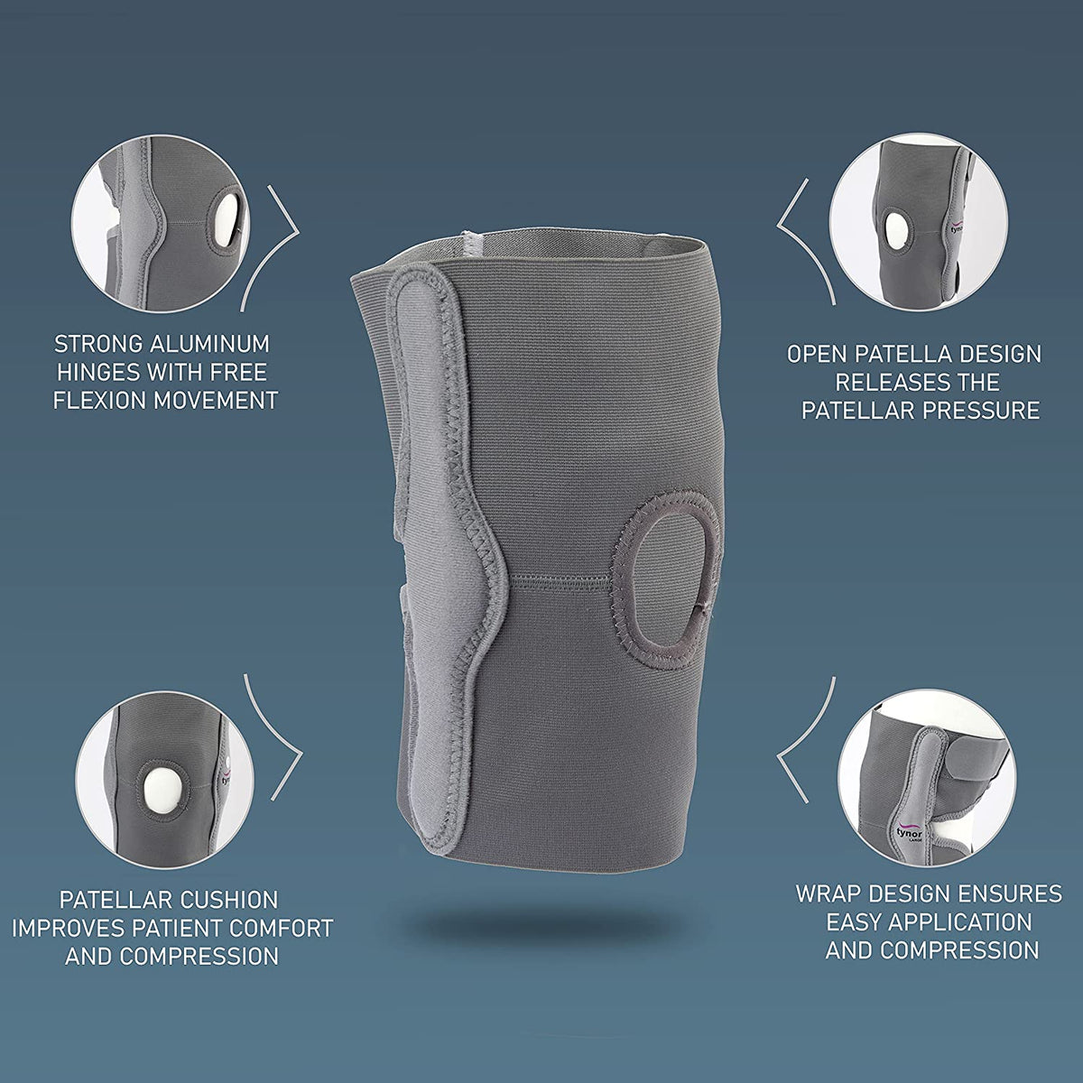 AHS Hinged Knee Brace for Men and Women, Knee Support for Swollen ACL, Tendon, Ligament, and Meniscus Injuries-3