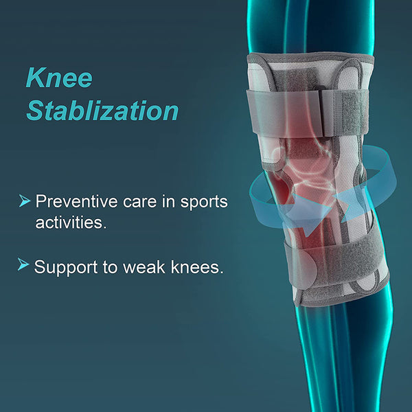AHS Hinged Knee Brace: Compression Knee Brace-4
