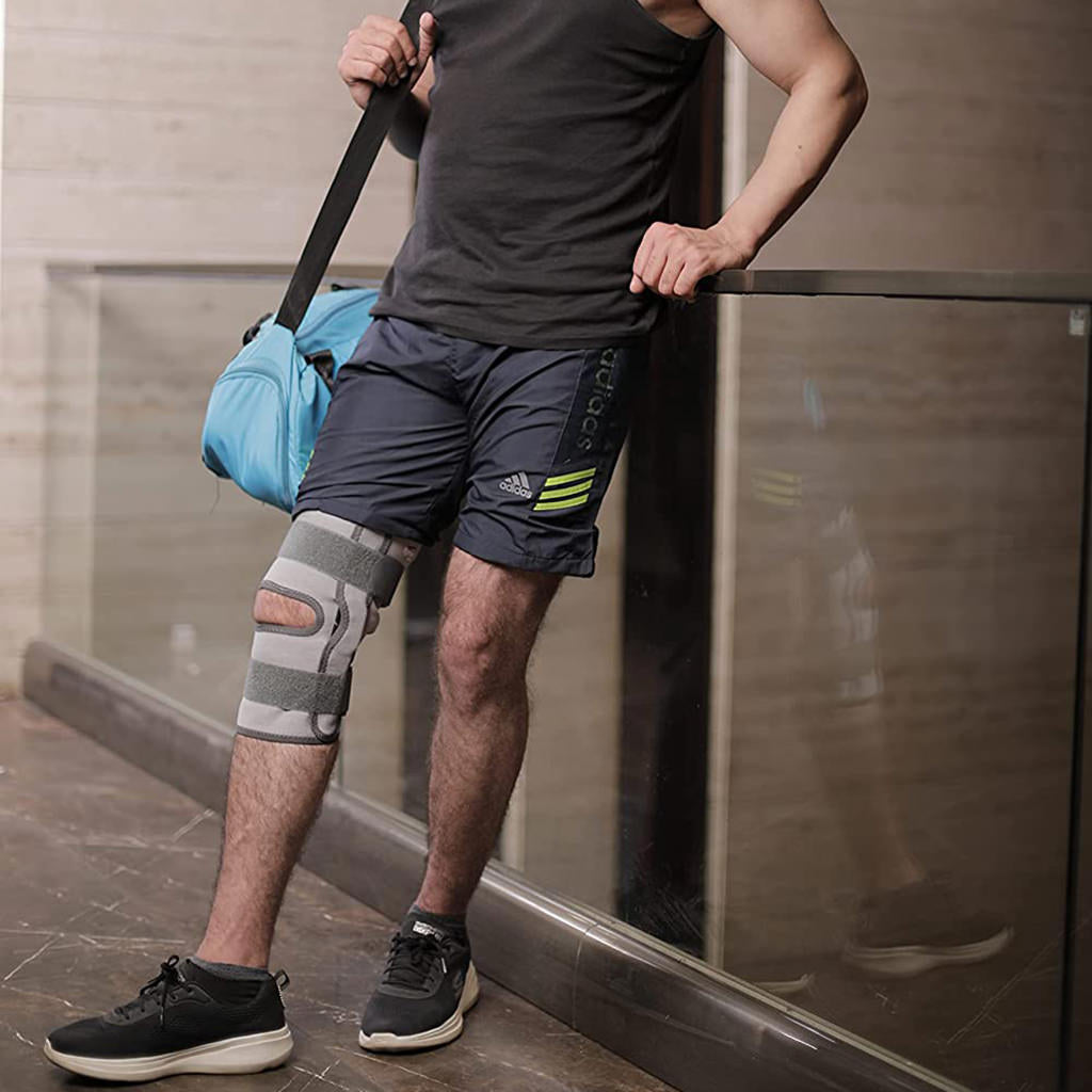 AHS Hinged Knee Brace: Compression Knee Brace-6