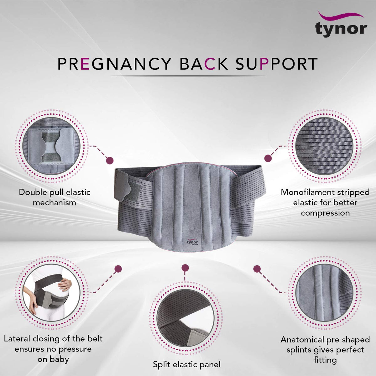 AHS Pregnancy Belt, Maternity Belt, Breathable Pregnancy Back Support, Premium Belly Band, Lightweight Abdominal Binder Pregnancy Belt-7