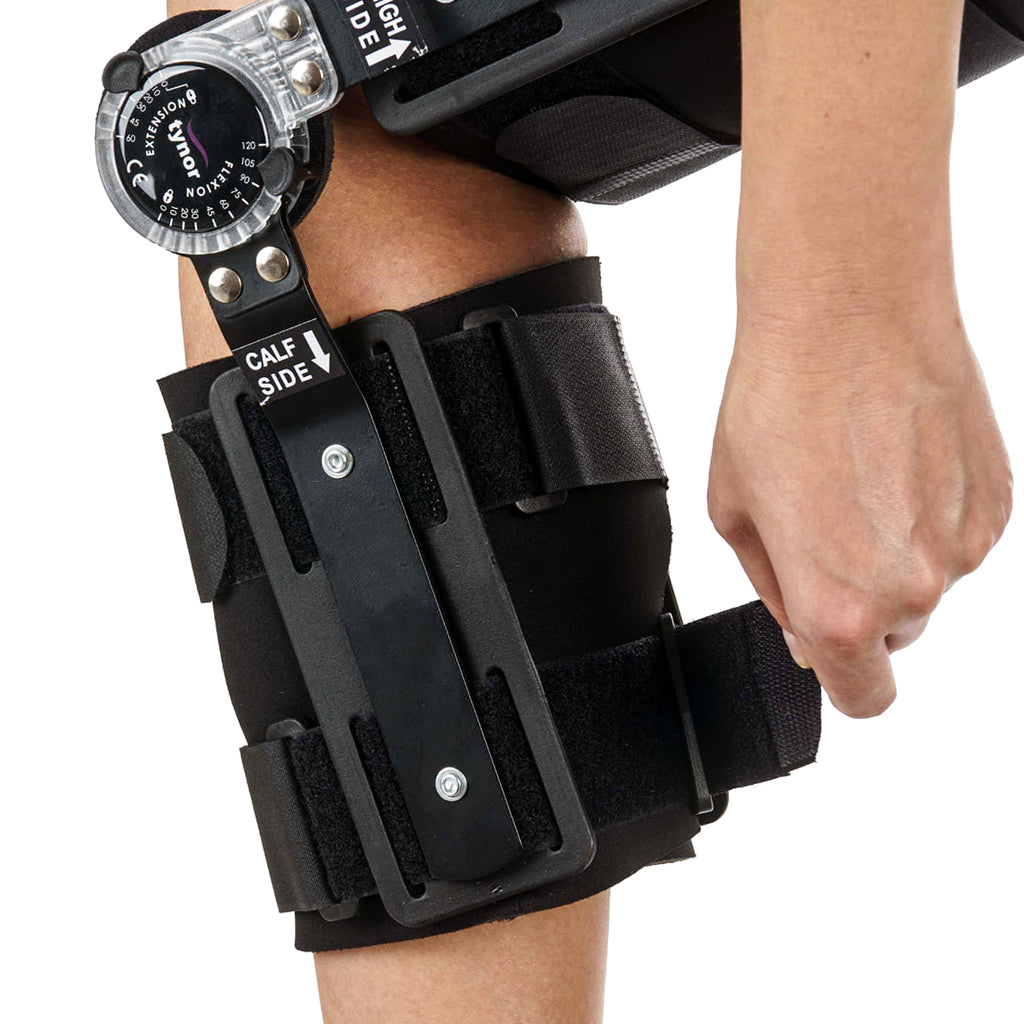 AHS Hinged ROM Knee Brace, Post Op Knee Brace for Recovery Stabilization-6