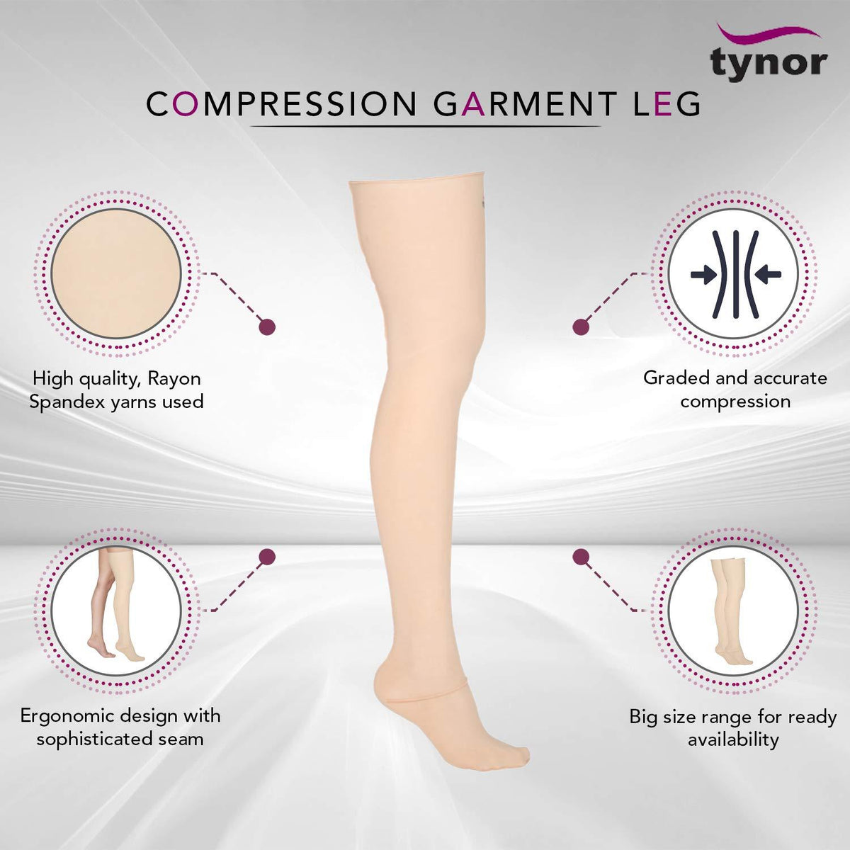 AHS Graduated 20-30 mmHg Compression Stocking for Men and Women-6