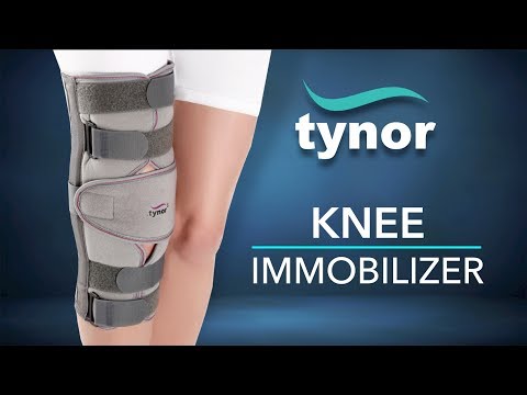 How to wear the tynor knee immobilizer 