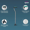 Tynor Tetra Walking Stick L 45 | 4-Point Quad Cane — view 2