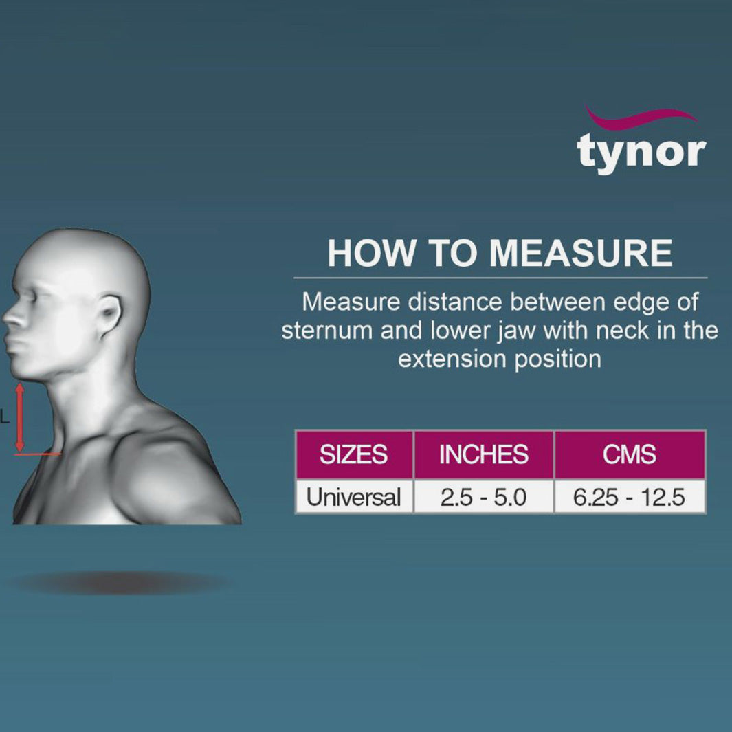 Anatomic pillow  Tynor Australia- cervical pillow for neck pain size chart